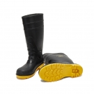 STANLEY史丹利ST6501黑黃色PVC防砸防刺穿安全靴